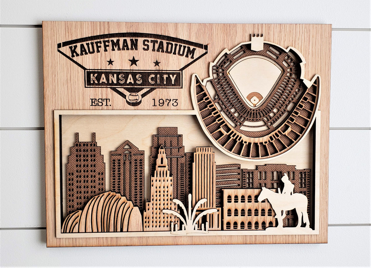 Buy MLB KANSAS CITY Royals Kauffman Stadium Print Baseball 100